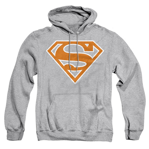 Superman Burnt Orange&white Shield Pullover Hoodie