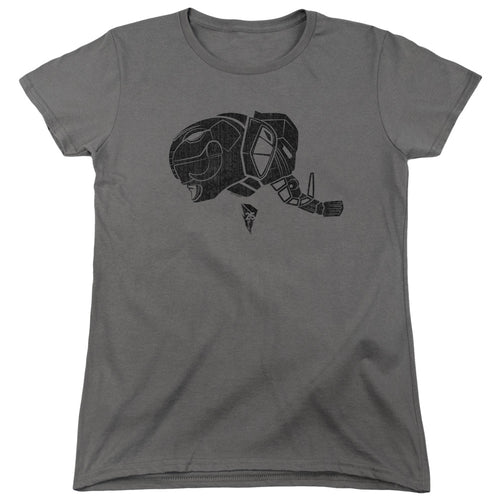 Mighty Morphin Power Rangers Black Womens T-Shirt