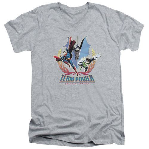 Justice League Team Power V-Neck T-Shirt