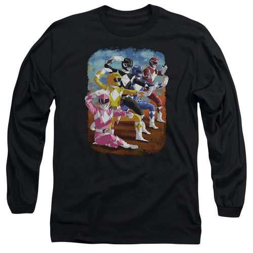 Mighty Morphin Power Rangers Impressionist Rangers Long Sleeve T-Shirt