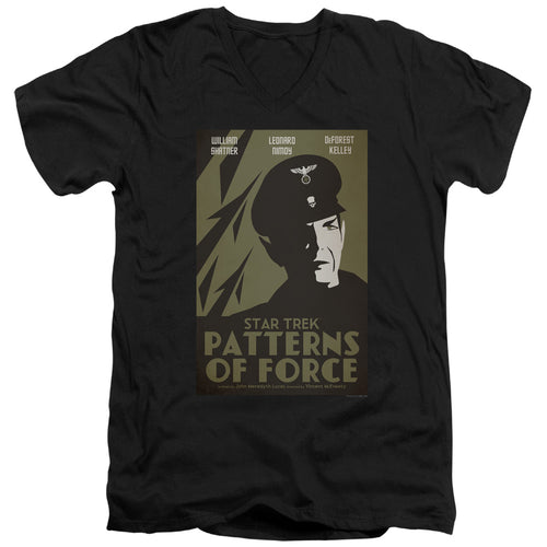Star Trek Juan Ortiz Patterns of Force Black V-Neck T-Shirt