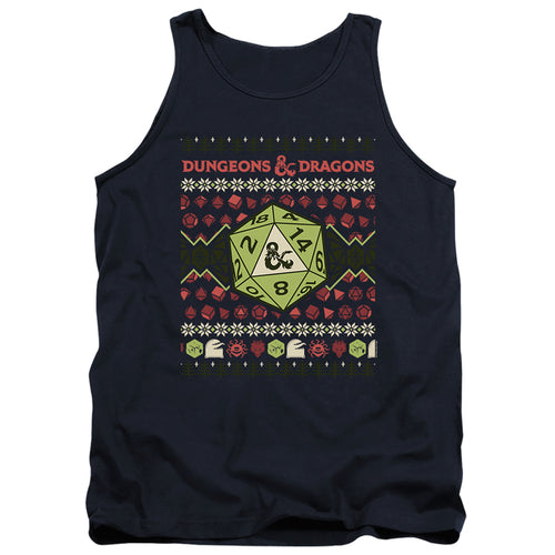 Dungeons & Dragons 20-sided Dice Ugly Christmas Tank Top