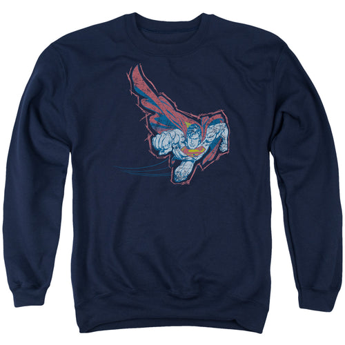 Superman Scribble & Soar Navy Crewneck Sweatshirt