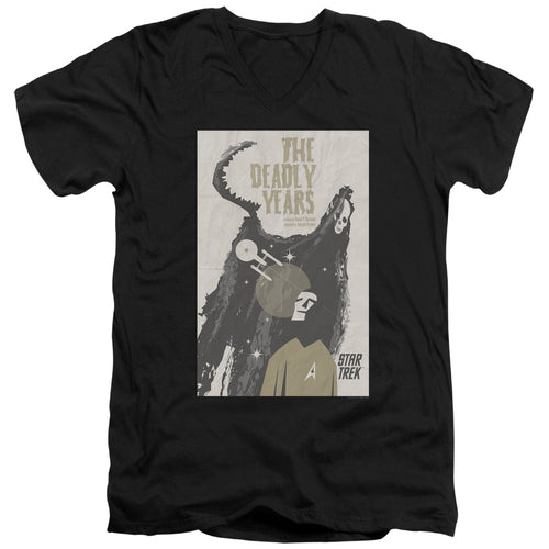 Star Trek Juan Ortiz The Deadly Years Black V-Neck T-Shirt