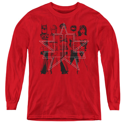 Justice League Five Stars Youth Long Sleeve T-Shirt