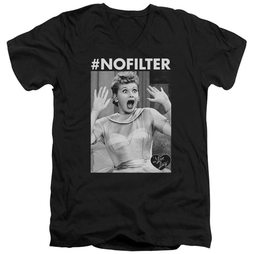 I Love Lucy No Filter V-Neck T-Shirt