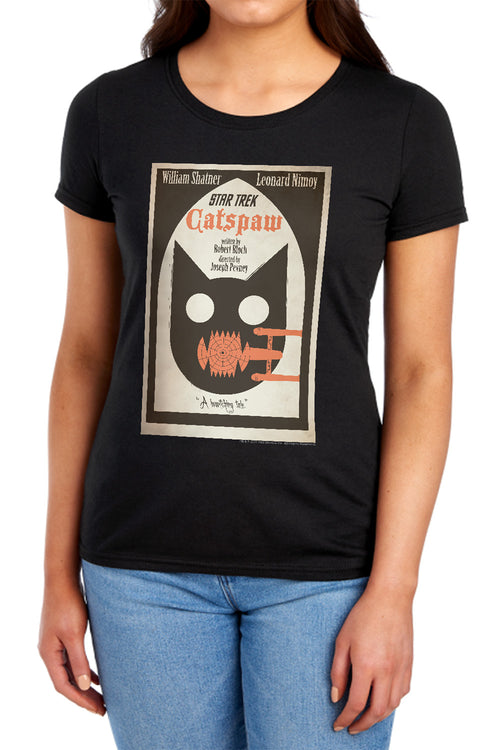 Star Trek Juan Ortiz Catspaw Black Womens T-Shirt