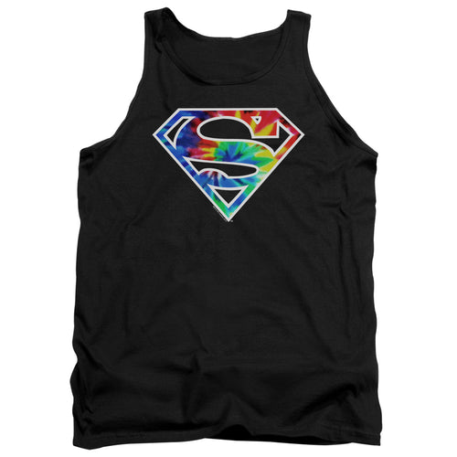 Superman Tie Dye Logo Tank Top