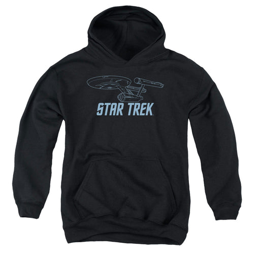 Star Trek Enterprise Outline Youth Hoodie