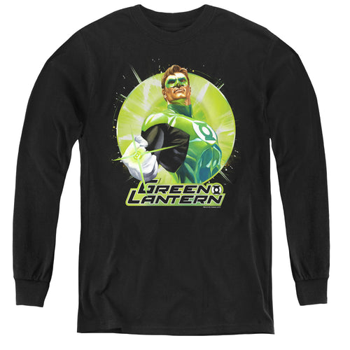 Green Lantern Green Static Youth Long Sleeve T-Shirt