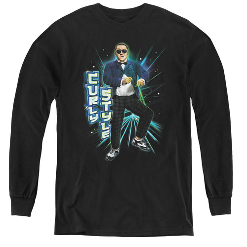 The Three Stooges Curly Style Youth Long Sleeve T-Shirt