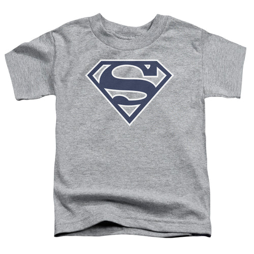Superman Navy & White Shield Athletic Heather Youth/Toddler T-Shirt