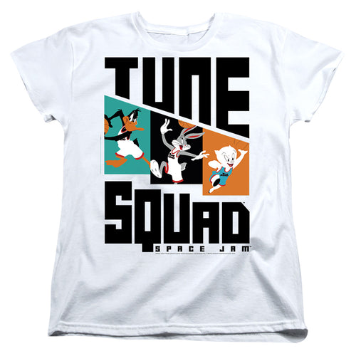 Space Jam Tune Squad Pattern Characters Womens T-Shirt
