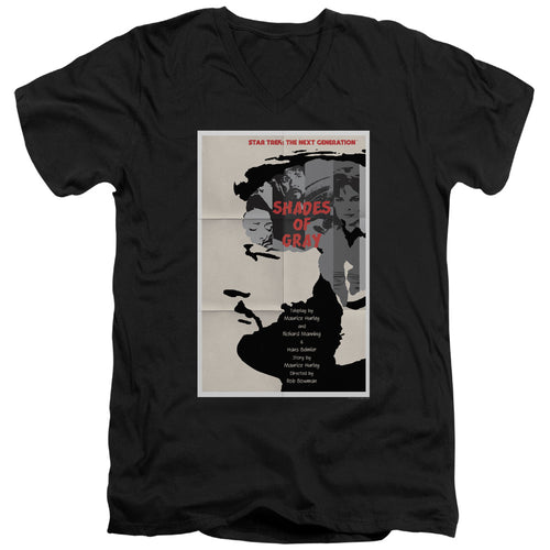 Star Trek Shades of Gray Black V-Neck T-Shirt