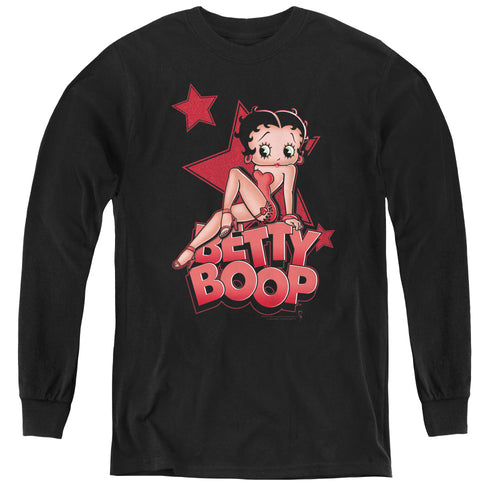 Betty Boop Sexy Star Youth Long Sleeve T-Shirt