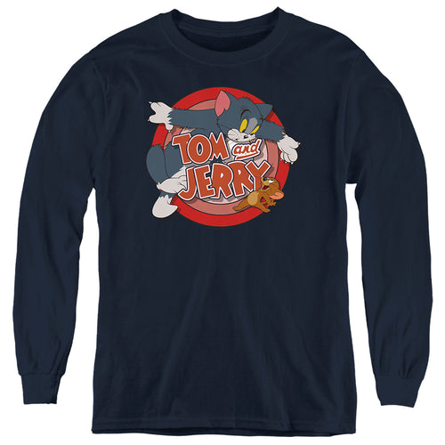 Tom and Jerry Cat and Mouse Youth Long Sleeve T-Shirt