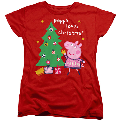 Peppa Pig Loves Christmas Womens T-Shirt