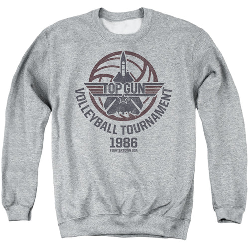 Top Gun Volleyball Tournament Grey Crewneck Sweatshirt