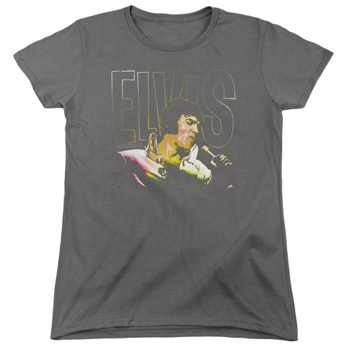 Elvis Presley Multicolored Womens T-Shirt