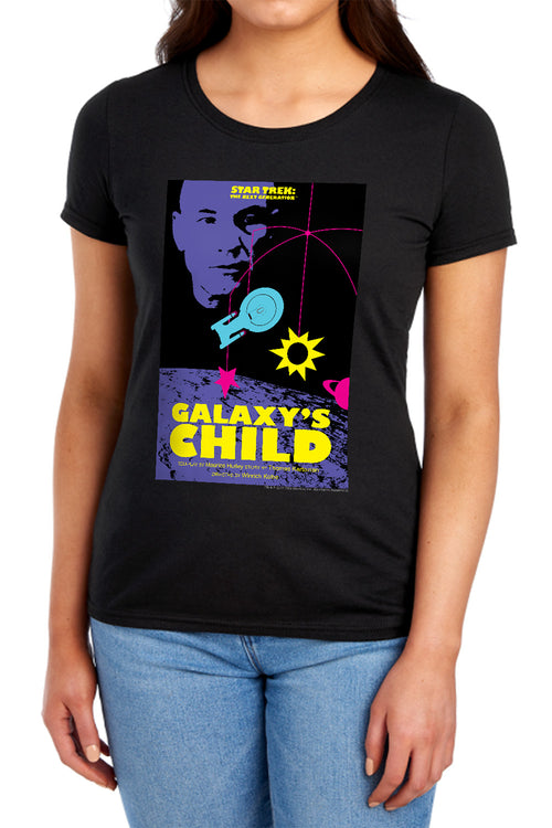 Star Trek Galaxy's Child Black Womens T-Shirt