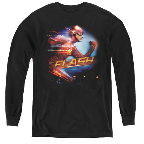 The Flash Fastest Man Youth Long Sleeve T-Shirt