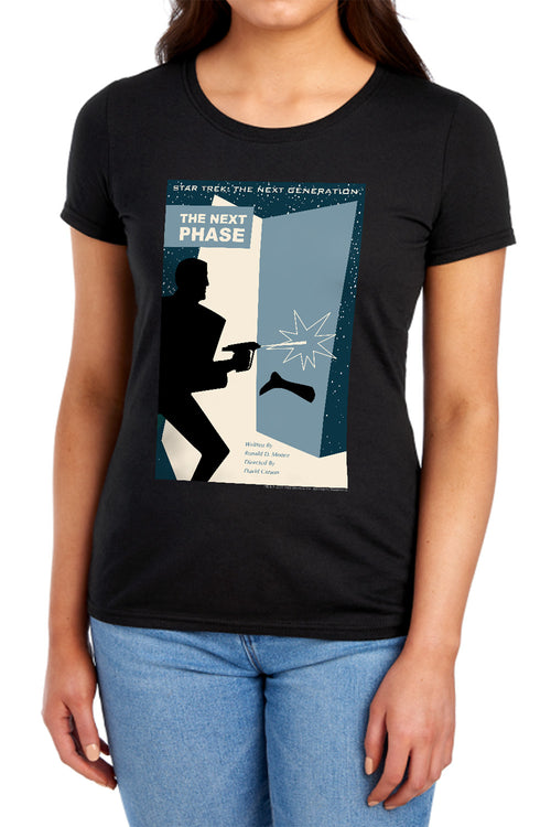 Star Trek The Next Phase Black Womens T-Shirt