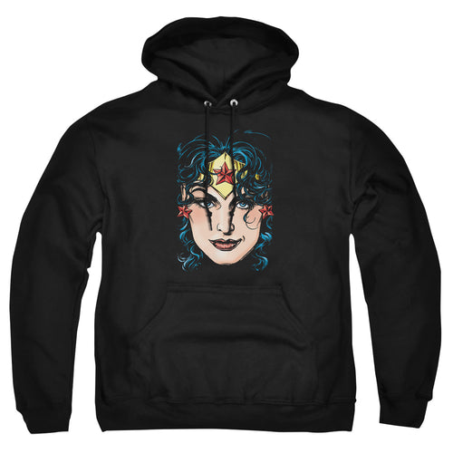 Justice League Wonder Woman Head Pullover Hoodie