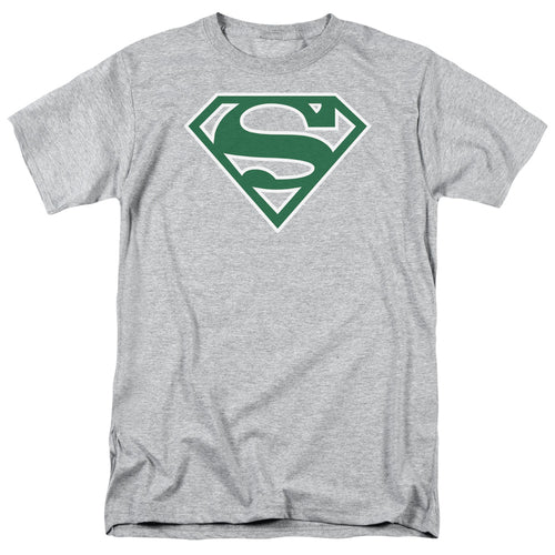 Superman Green & White Shield Athletic Heather T-Shirt