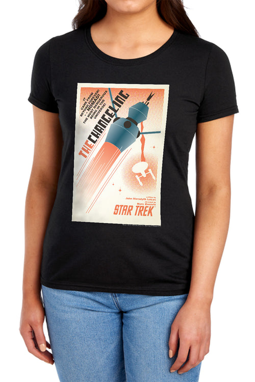 Star Trek Juan Ortiz The Changeling Black Womens T-Shirt