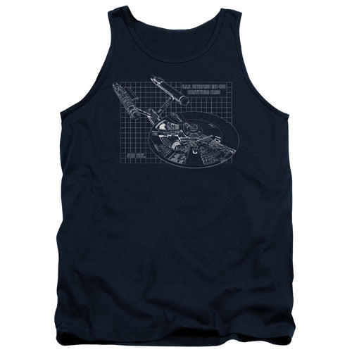 Star Trek Enterprise Blueprint Tank Top