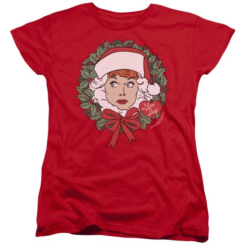 I Love Lucy Wreath Womens T-Shirt