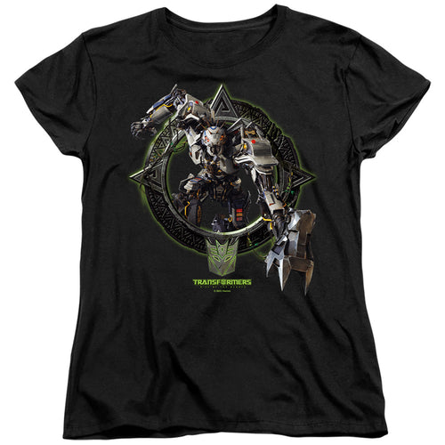 Transformers Transit Circle Frame Womens T-Shirt