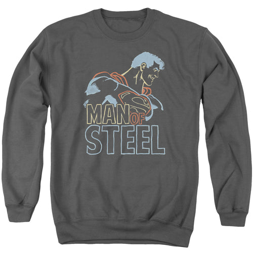 Superman Colored Lines Crewneck Sweatshirt