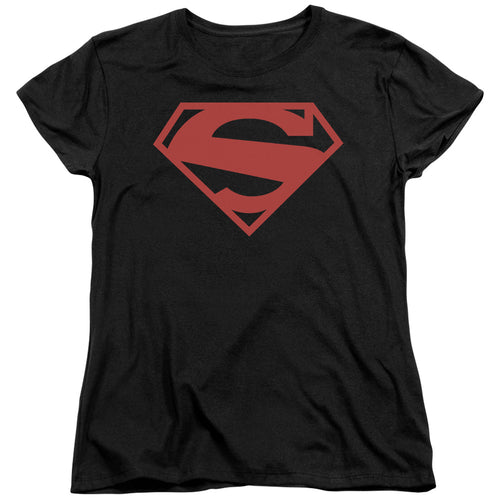 Superman 52 Red Block Womens T-Shirt