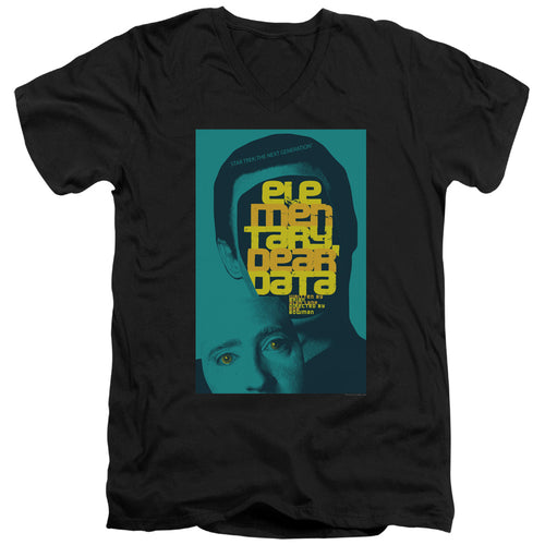 Star Trek Elementary Dear Data Black V-Neck T-Shirt