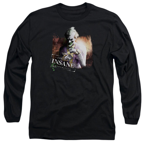 Batman Certified Insane Long Sleeve T-Shirt
