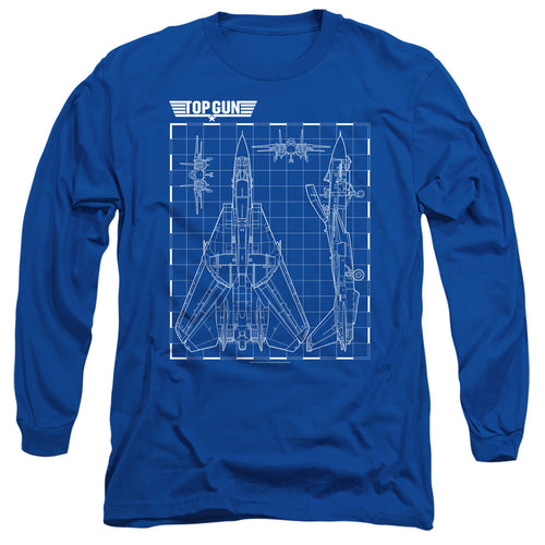 Top Gun Schematic Long Sleeve T-Shirt