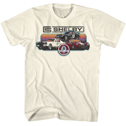 Gradient Collage Carroll Shelby t-shirt in natural