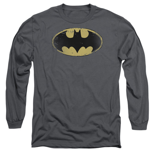 Batman Distressed Shield Long Sleeve T-Shirt