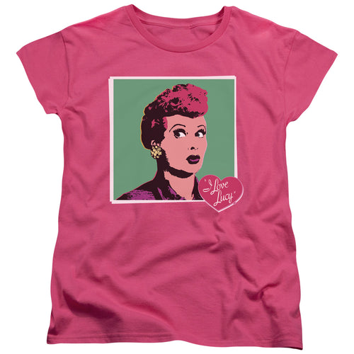 I Love Lucy I Love Worhol Womens T-Shirt