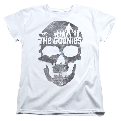 The Goonies Skull Silhouettes White Womens T-Shirt