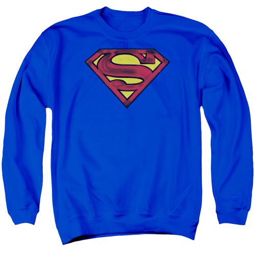 Superman Charcoal Shield Crewneck Sweatshirt