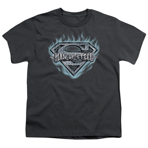 Superman Man of Steel Shield Charcoal Youth/Toddler T-Shirt