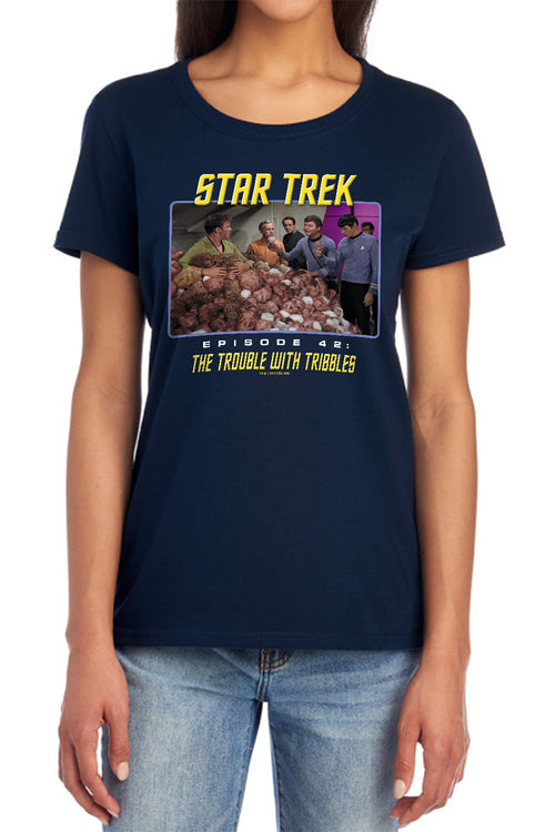 Star Trek The Trouble with Tribbles Womens T-Shirt