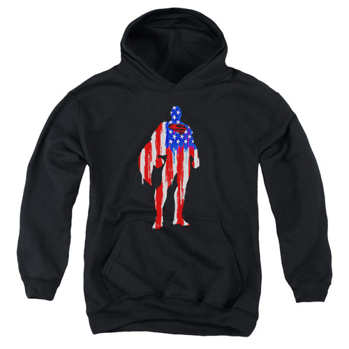 Superman Flag Silhouette Youth Hoodie
