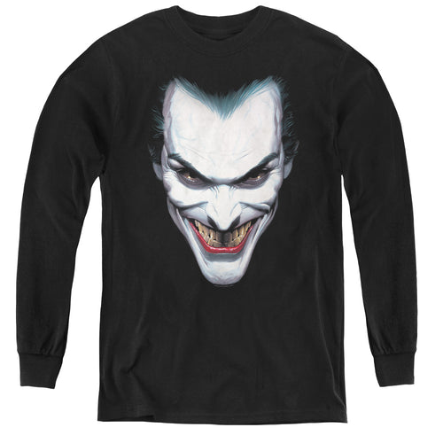 Batman Joker Portrait Youth Long Sleeve T-Shirt