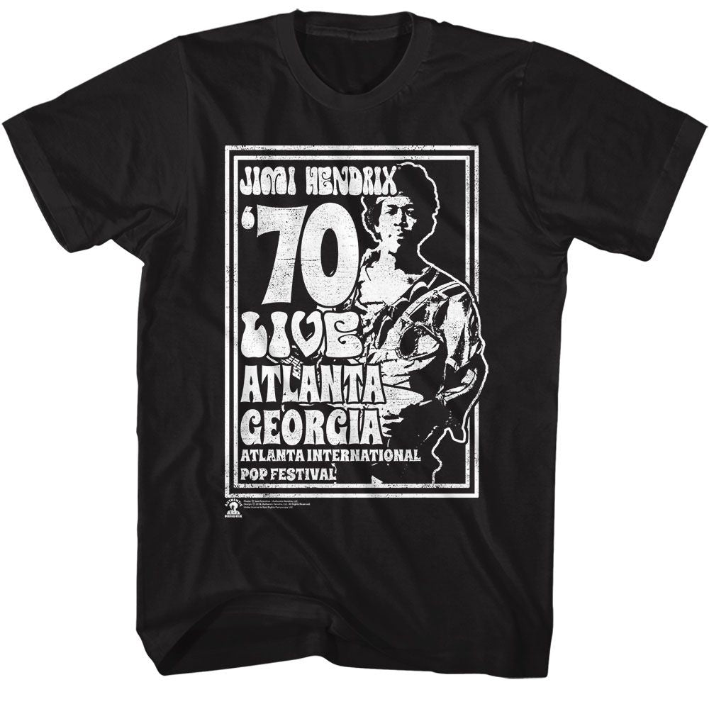 Jimi Hendrix t-shirt for guitar and music fans