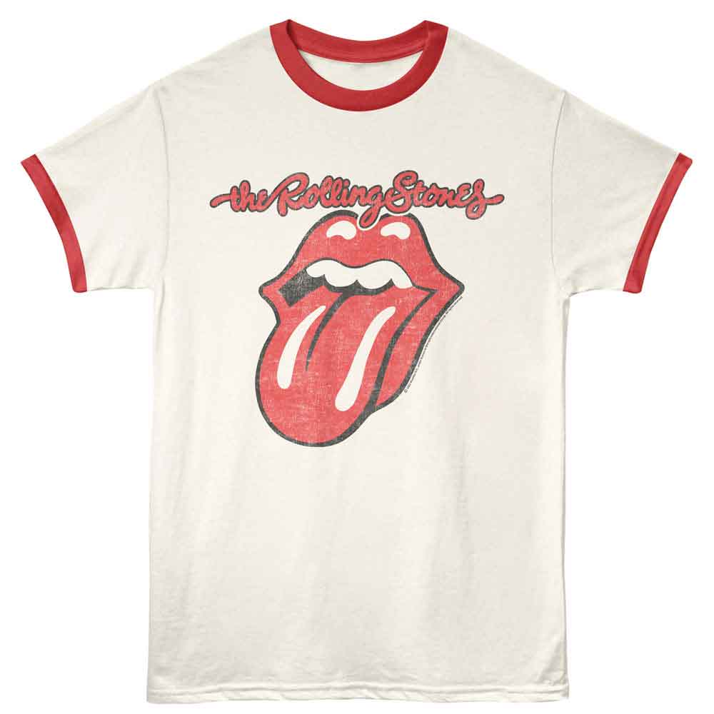 Classic rock band t-shirt, Rolling Stones tongue logo