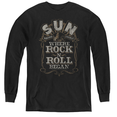 Sun Records Where Rock N Roll Began Youth Long Sleeve T-Shirt