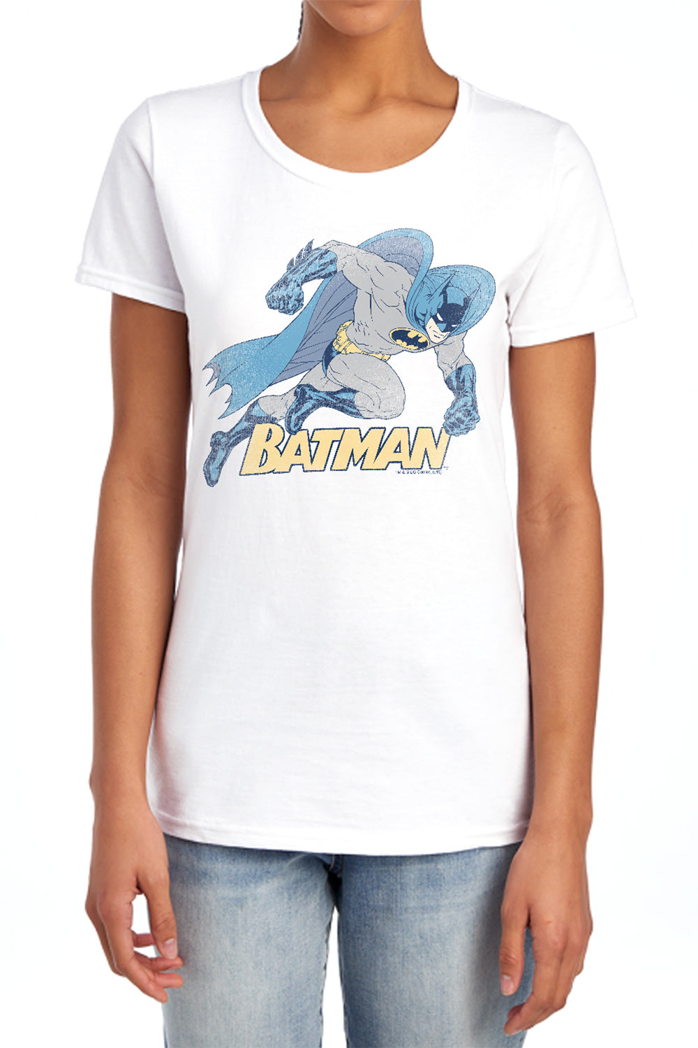 Batman Running Retro Womens T-Shirt